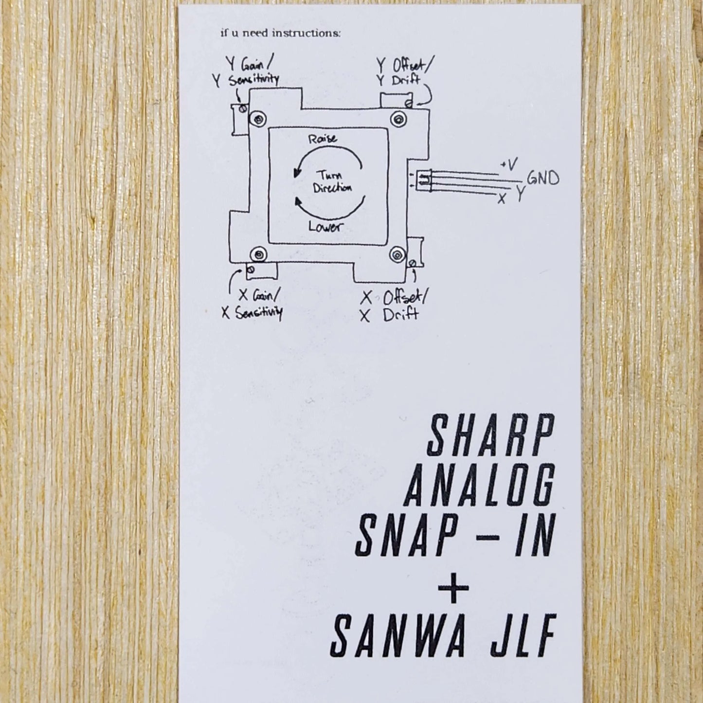 Analog Joystick For Arcade Sticks- Sharp Analog Snap-In JLF ADDON