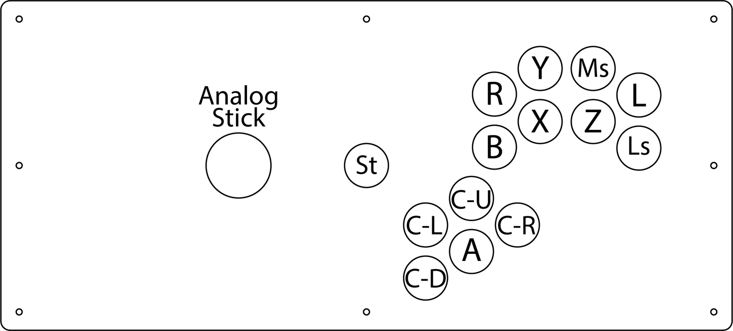 Layout of Analog Arcade Stick