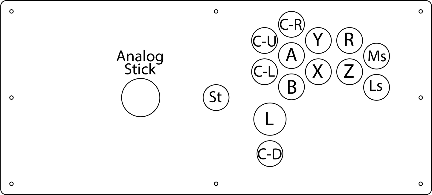 Layout of Analog Arcade Stick